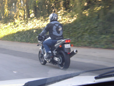 A much more upright riding position than the SV1000s