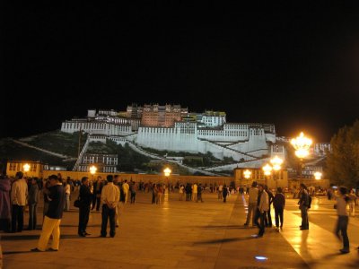 Square of Potala Palace at Night