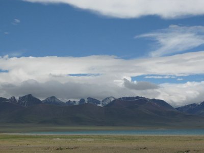 Namtso and Mountains with Snow