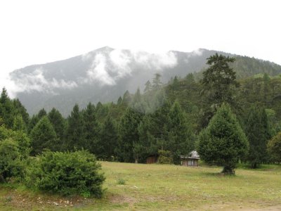 Ranch covered by rainy Clouds