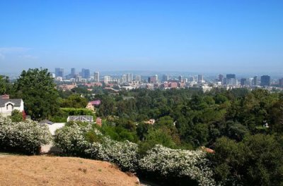 View over LA from Bel Air