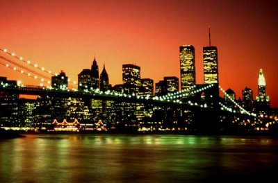 Brooklyn Bridge and Manhattan at Sunset