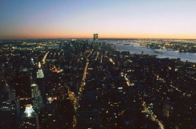 Twilight View South from Empire State Building