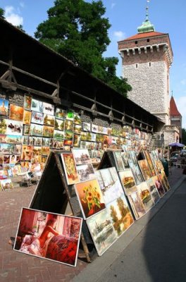 Art Exhibits Florianska Gate in Krakow