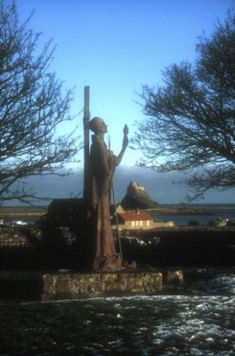 St Aidens Statue, Holy Island