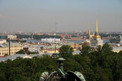 View over St Petersburg from St Isaacs Cathedral