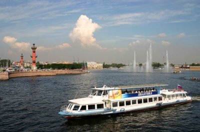Boat on the Neva River, St Petersburg