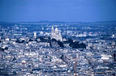 Sacre Coeur from Tour Montparnasse, Paris