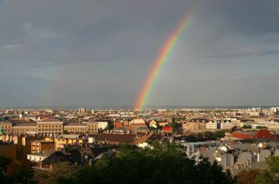 Rainbow over Budapest