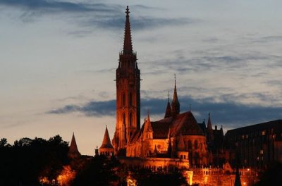 St Matthias Cathedral at twilight, Budapest