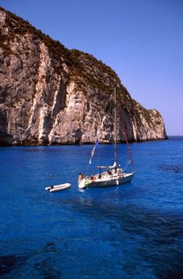 Boat and Cliffs, Zakynthos