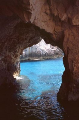 Inside a Sea Cave, Zakynthos