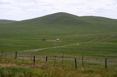 Ger in rolling hills