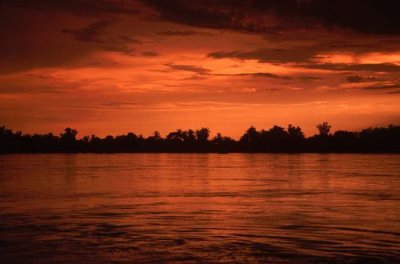 Sunset on the River Mekong