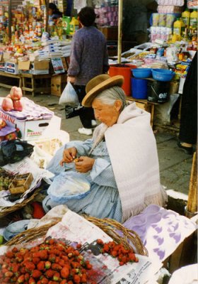 Woman in La Paz market