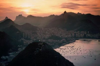 Panoramic of Rio de Janeiro from Sugar Loaf