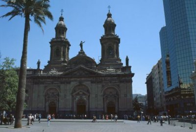Main Cathedral in Plaza de Armas, Santiago