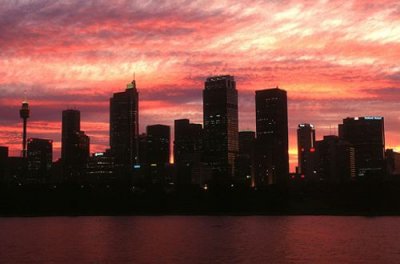Sydney Skyscrapers at Sunset