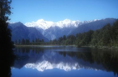 Lake Reflections of Mount Cook and Tasman