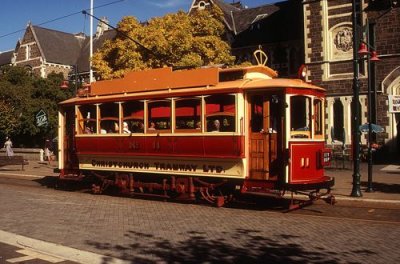 A tram in Christchurch