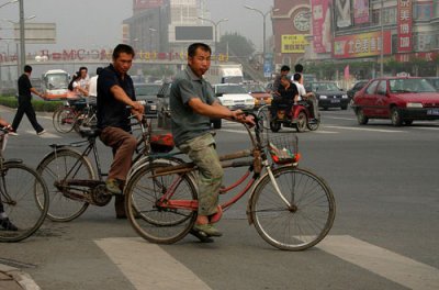 Men on Bicycles in Beijing