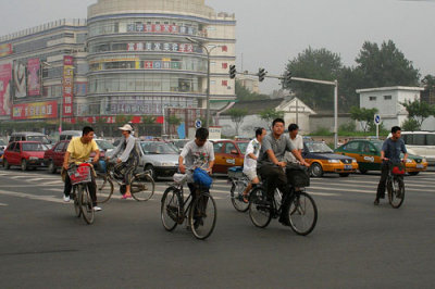 People on Bicycles in Beijing