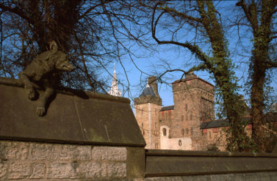 Gargoyle and Cardiff Castle Grounds