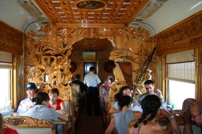 Carvings on Trans Mongolian Train