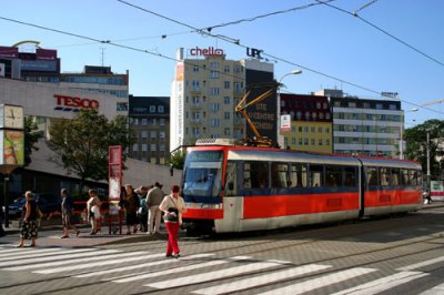 A modern tram in Bratislava