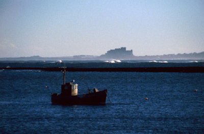 Fishing Boat and Bamburgh Castle