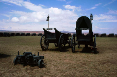 Wagons at Bloedrivier, Kwazulu Natal