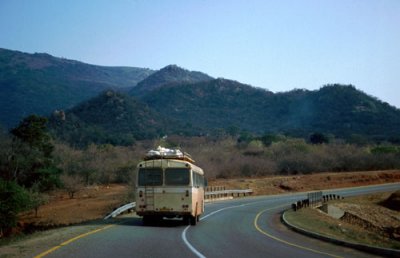 A bus in the countryside