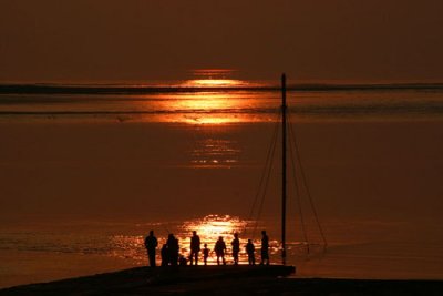 Sun Reflections at Burnham on Sea