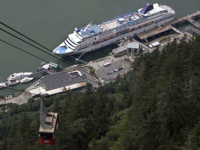 Mt. Roberts Tram and Cruise Ships