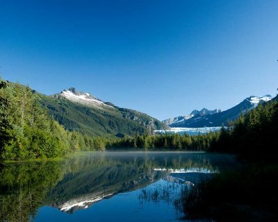 Morraine Lake view of the Mendenhall Glacier