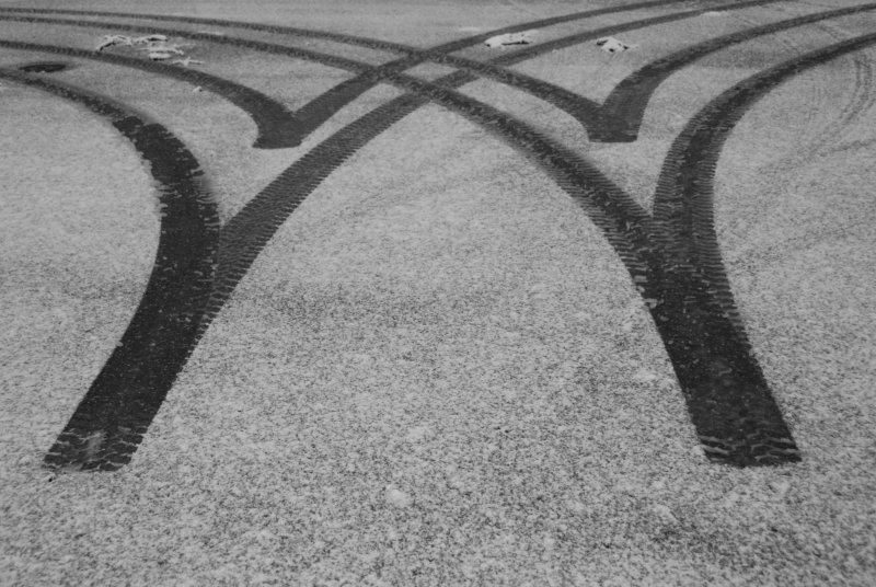 Tracks in the snow..........