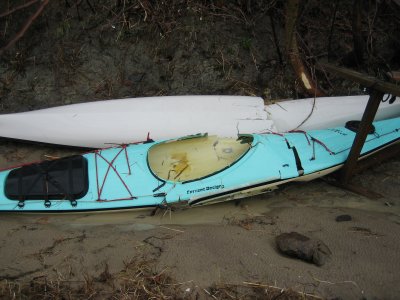 Two Of My Kayaks After The Nor' Easter