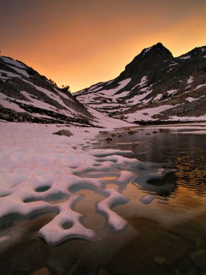 Sunset and snow