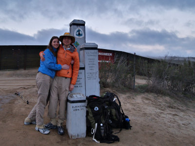 Nathalie and I at the southern terminus