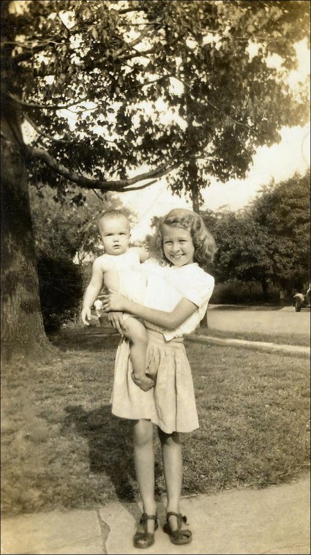 Dot Warner and Ann Laws (infant)