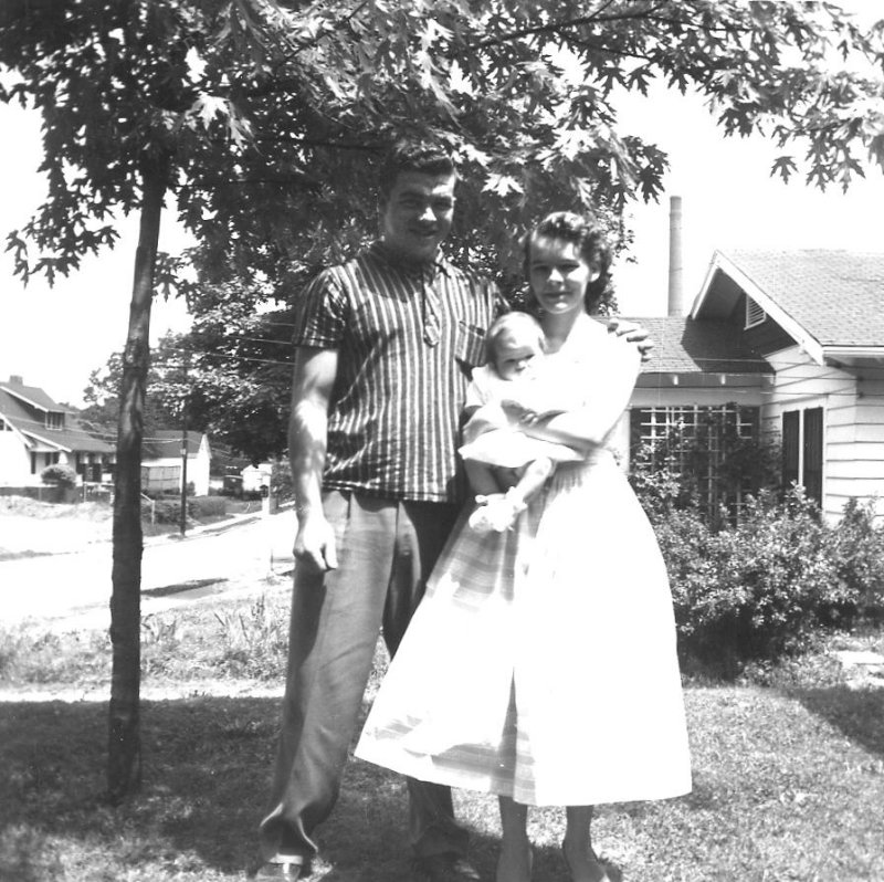 Billy, Joyce (infant) and Lois Heffner Laws