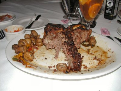 Shula's 48 oz. Steak (after)