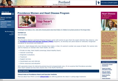 Providence Health & Services: Women & Heart Disease Program