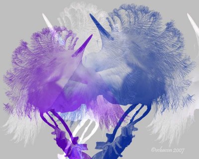 Brush Art with Snowy Egret