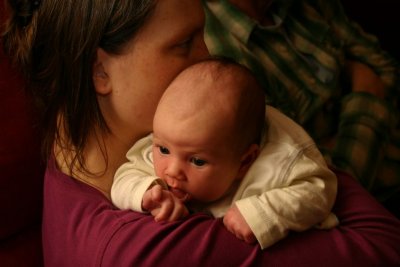 Aoibh on Mum's Shoulder