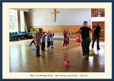 Clare teaching kids to dance