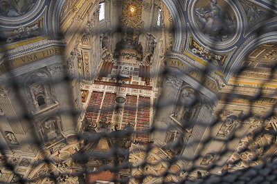 Inside the dome of St. Peter's