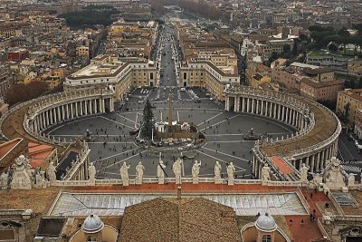 St. Peter's Square from the top of the Cupola