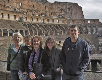 The family in the Colosseum