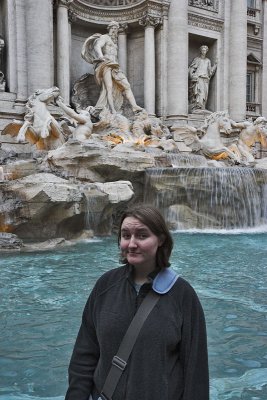 Katy and the Trevi Fountain